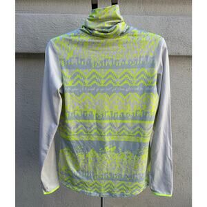 EUC Nike Pro Dri-FIT Pullover Hoodie XL Neon Yellow Gray Athletic Top